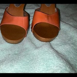 USED - DOLCE & GABBANA Women’s Heeled Sandals Size 37 Wood with Pink Color